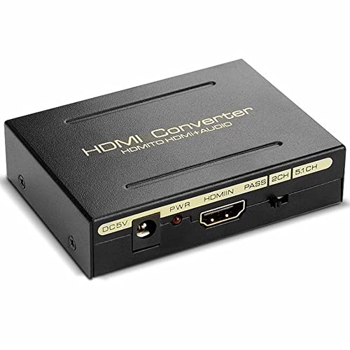 Yankok [conversor de extrator de áudio HDMI] 4K 60Hz 1080p HDMI para o divisor de áudio HDMI com saída SPDIF e RCA suporta