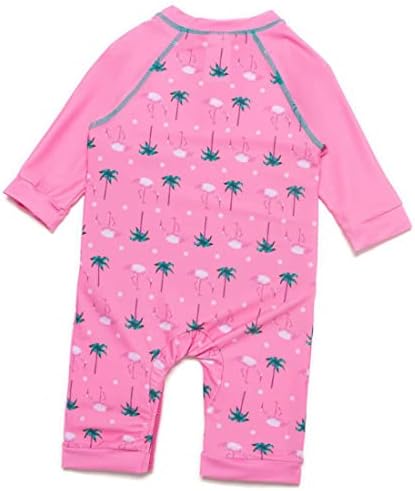 Bonverano Baby Girls Swimsuit, traje de banho para criança, roupas de banho com zíper completo com uma peça de banho UPF 50+