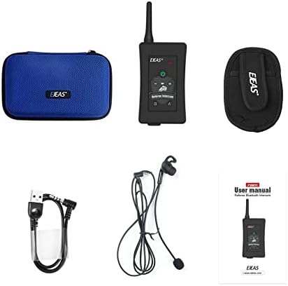 EJEAS FBIM Profissional Futebol Arbérico Bluetooth Intercom, 850mAh Full-Duplex 1500m Wireless Wireless Bluetooth Interphone com função de redução de ruído para árbitros de futebol e handebol