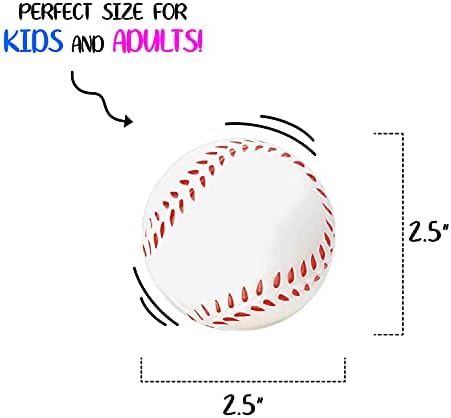 O beisebol ostenta bolas de espuma de 2,5 polegadas de 2,5 polegadas para alívio do estresse, bolas de estresse esportivo