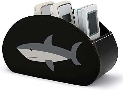 Tubarão de desenho animado Modern Remote Control titular com 5 compartimentos PU Couro Muti-Funcional Organização de Organizador de Tabela Organizador