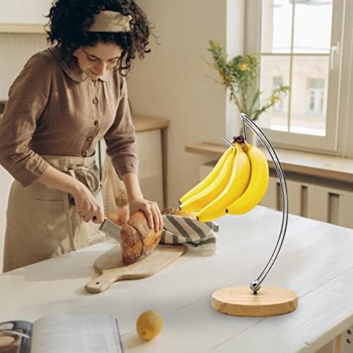 Laojia Banana Hanker Banana Tree Stand Modern Banana Stand Stand Hook para armazenamento de frutas de bancada de cozinha