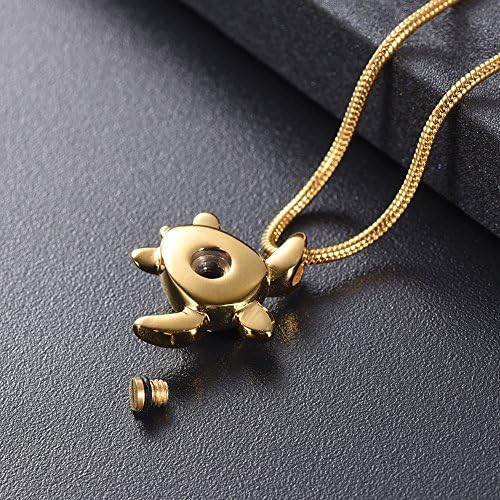 Hzsp908 Little Sear Tartaruga Memoria Jewellery for Cremation Ashes Pinging - Jóias de colar de urna de aço inoxidável