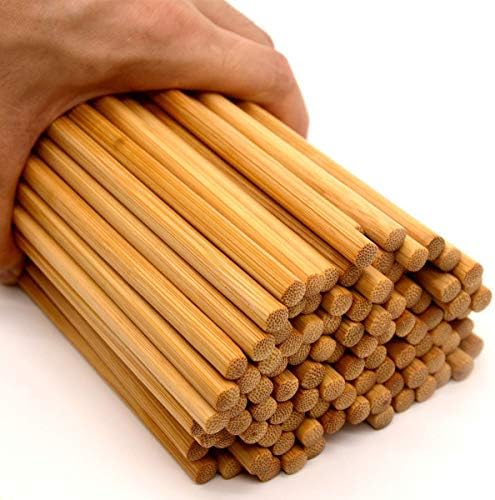 Bamber 50 pares pares de pauzinhos de bambu reutilizáveis ​​Conjunto de pauzinhos