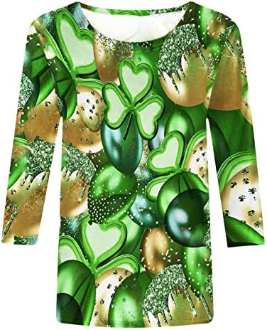 Mulheres St Patrick's Day's Clover Graphic Trendy Camise