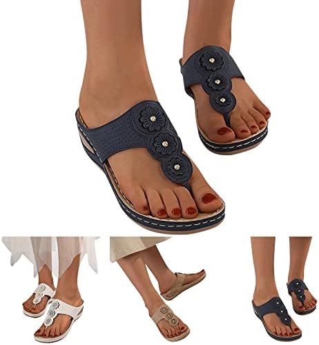 Sandálias de Guangyuan para mulheres casuais elegantes suporte para sapatos de praia Sapatos ortotóticos plantar fascíte de