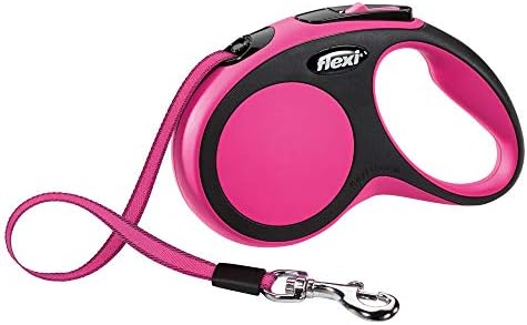 Coleira automática flexi novo conforto xs fita 3 m rosa