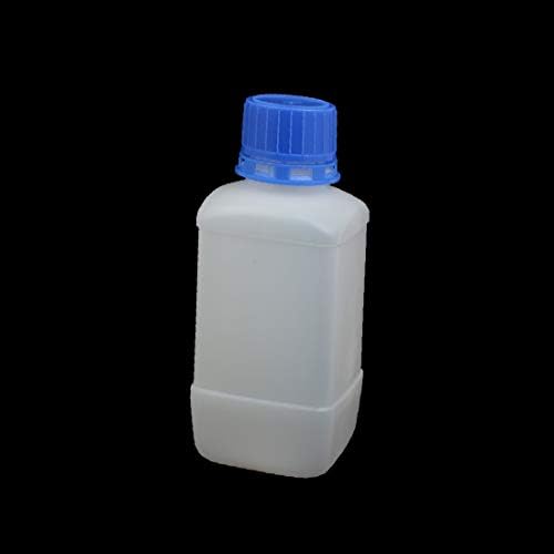 X-Dree 250ml Tampa de parafuso de plástico de boca estreita vedação quadrada garrafa de armazenamento Branco (flacone da 250