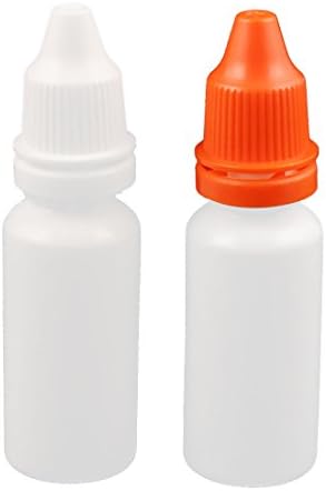 Aexit 5ml Gots girats & Jars Bottle Garrafa de Plástico O olho líquido Squeezable Campa vermelha vazia Conjunto de centrífuos de 2 garrafas de 2