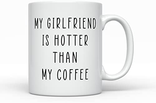 Namorada mais quente que café, relacionamento engraçado de café romântico, doce presente do Dia dos Namorados, amor de Natal temático