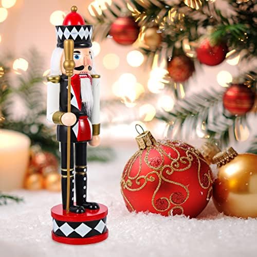 ABOOFAN NATRACKERS Crackers de madeira Ornamentos de nozes de Natal Soldado King Soldado Nutcracker Figure Decoração da