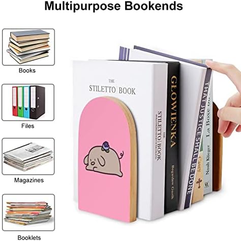 BlueBerry Pig Grande Livros de madeira Livros de livros de livros decorativos modernos Titulares de prateleiras de mesa