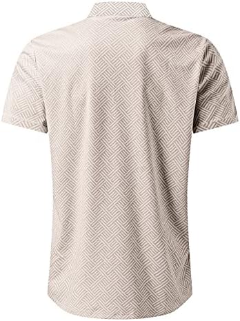 2023 camisa masculina de nova roupa de verão com zíper casual na camisa de manga curta para homens tops camisa de exercício