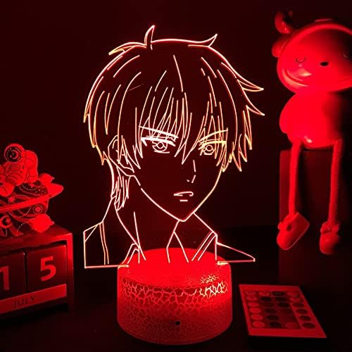 Bucros Anime Fruits Basquete 3d Nightlight para fãs 16 cores Decoração Lâmpada LED de ilusão com controle remoto, mangá