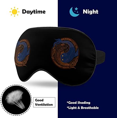 Yin Yang Fish, Shuiwudao Mandala máscaras macias com cinta ajustável confortável para dormir