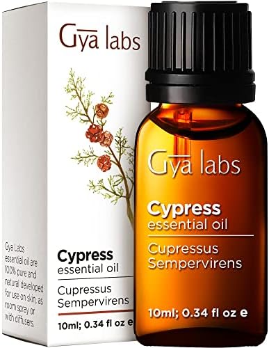 Gya Labs Pure Cypress Óleo essencial - de óleo de cipreste terapêutico Óleos essenciais para varizes, difusor e