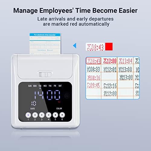 Tera relógios de tempo com cartões de tempo extras de 100pcs Atendimento a funcionários Punch Payroll Recorder LCD Tela Triagem
