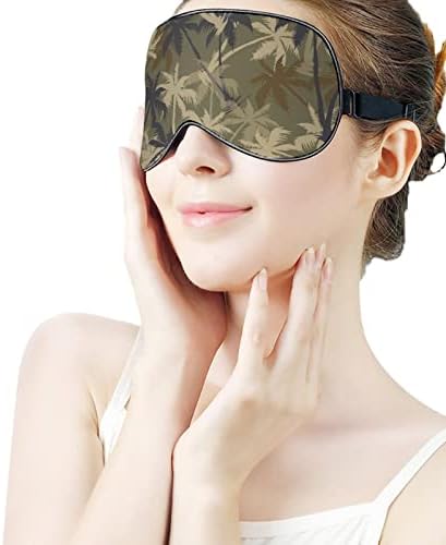 Palm Tree Tree Camouflage Sleep Mask Tampa de máscara de olho macio de sombra eficaz com cinta elástica ajustável