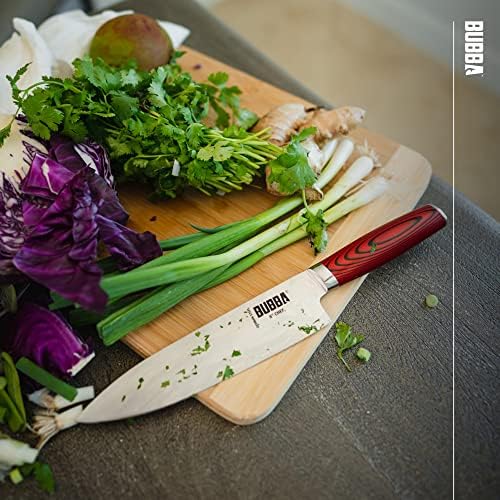 Faca de Chef da Bubba Kitchen Series 8 , uma faca de cozinha para todos os fins para cortar, montar, cortar e cortar em