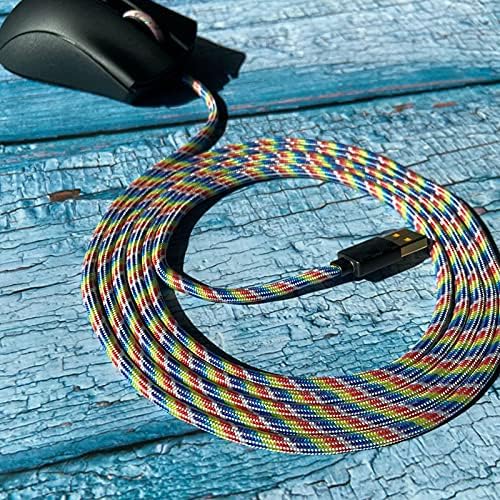 Battle Square Paracord Mouse Cable for Gaming Rice - para Zowie S1S2