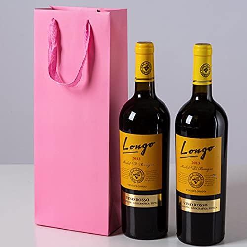 Sacos de presente de vinho Smilerain, 10pcs Cores de sacos de presente reutilizáveis ​​com alças, 20 folhas de papel de embrulho