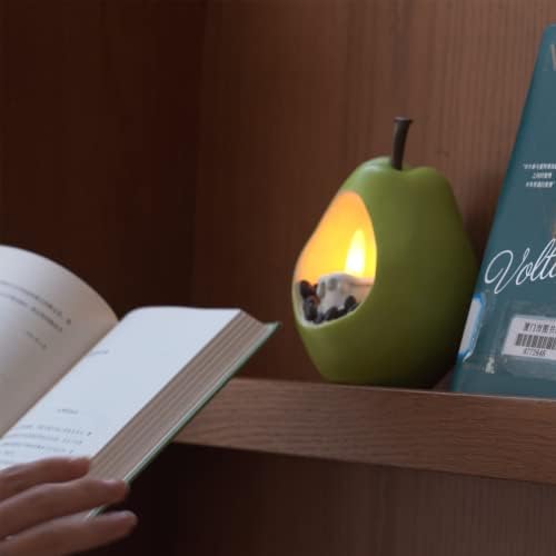Ehuoyan Green Pear Lamp Table Lâmpada Atmosfera, Polyresin Craft Frutas decorativas de pere pereza Lâmpada em casa