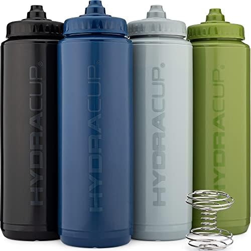 Hydra Cup - 4 Pack - 32 onças Squeeze Garrafas de água Conjunto a granel, BPA Free, para esportes, ciclismo, bicicleta,