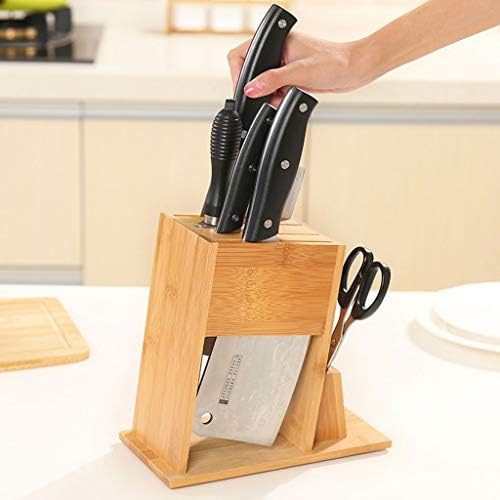 Llryn Multifunction Universal Wooden Knife Stand, armazenamento seguro conveniente para facas domésticas de facas