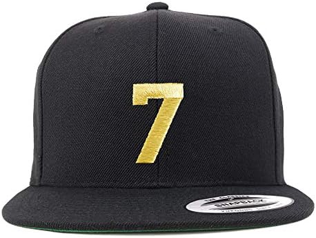 Trendy Apparel Shop número 7 Gold Thread Bill Bill Snapback Baseball Cap