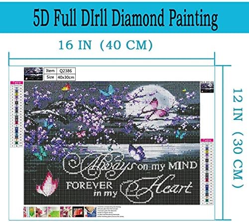 Kits de pintura de diamante Dotzso para adultos, DIY Round Round Florfly Flowers Flowers Diamond Art, muito adequado para