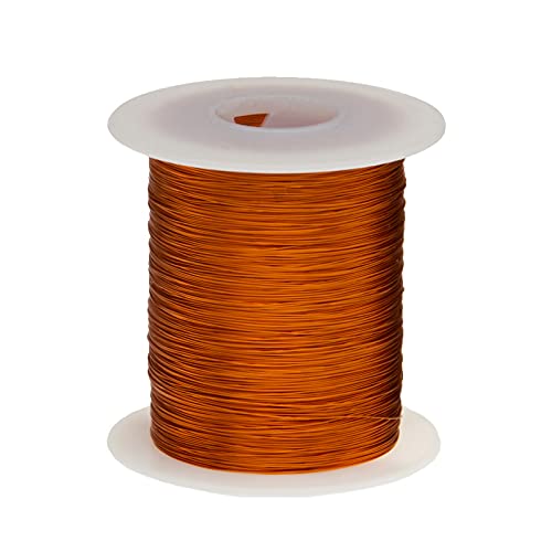 Fio de ímã, 240 ° C, fios de cobre esmaltados pesados, 28 awg, 5,0 lb, 9940 'de comprimento, 0,0147 de diâmetro, natural