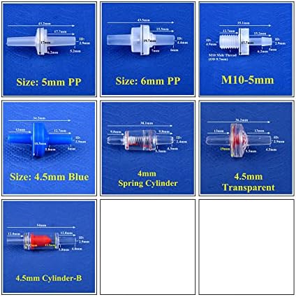 5pcs mini plástico interface plana válvula de rega de rega de mangueira de irrigação de válvula não retorna Bomba de ar de tanque