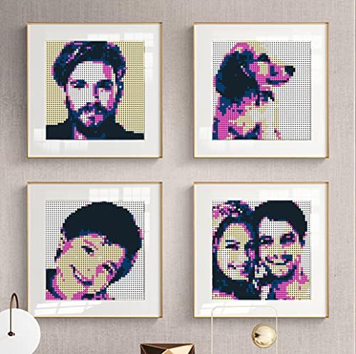 Amalia personalizada Mosaic Retrato Custom Building Kit Pixel Great Wall Art Decoration personalizou sua própria foto fotográfica-Fascinática