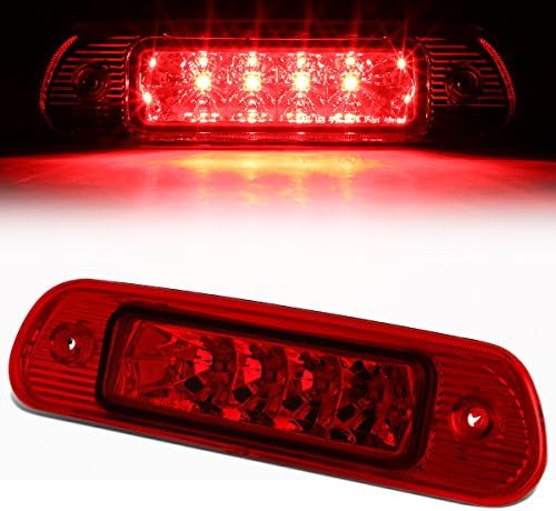 Motor de DNA 3BL-JGC99-LED RED LENS LED LED Terceira luz do freio da cauda [Compatível com 99-04 Jeep Grand Cherokee]