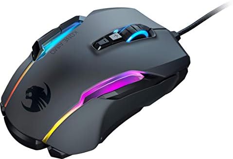 Roccat kone ando remasterizado mouse para jogos para PC, iluminação óptica, rgb iluminada com iluminação de retroilumos, 23 teclas