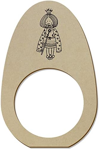 Azeeda 5 x 'princesa' anéis/suportes de guardanapo de madeira