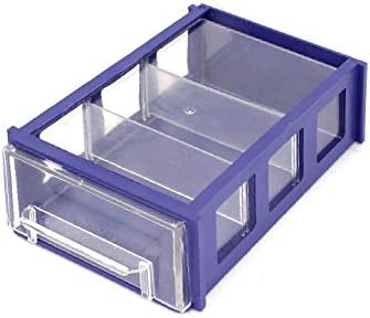 X-dree peças de peças plásticas componentes da gaveta Caixa de armazenamento da caixa de armazenamento Blue Clear Blue Clear (Piezas de Plástico componentes del Soporte Cajón, Tipo de Cajón Caja de Almacenamiento Caja Azul Claro
