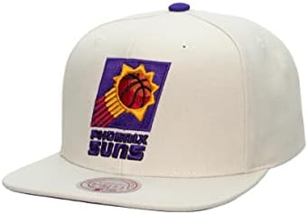 Mitchell e Ness Phoenix Suns New Cream Bege BEIGE Purple Orange Snapback Hat Bap Cap