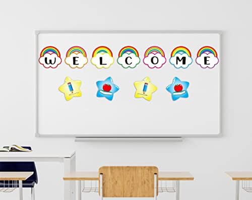 Flyab Welcome Banner para Decorações da sala de aula Rainbow Welcome Boletin Board Decorações da sala de aula bem -vindo de volta à