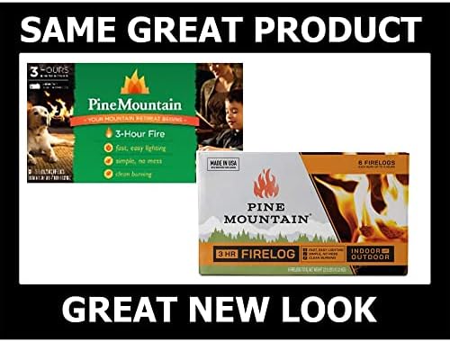 Pine Mountain Natural Classic Firelog, tempo de queimadura de 3 horas, 6 toras