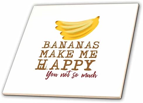 3Drose uma imagem de bananas amarelas. Bananas me fazem feliz, você não é muito - azulejos