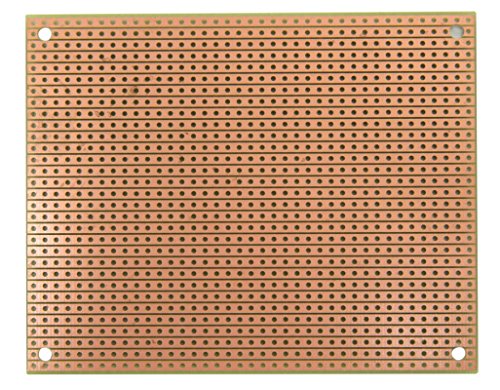 Bandamento ST2. Placa de prototipagem tradicional de padrão de stripboard, 100 mm W x 80 mm L x 1/16 t