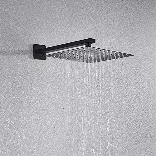 Conjunto de torneira de chuveiro de banheiro preto fosco, 8 /10/12 /16 Cabeça de chuveiro com spray de mão de chuveiro, torneiras de banho de água quente e fria, 10 polegadas