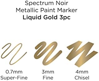 Espectrum noir sn-mtpm-gol3 high shine shine opaco martelo de tinta metálica de ouro de 3 líquidos