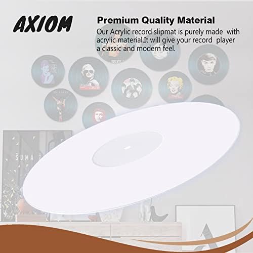 Axioma - Slipmat acrílico de plataforma giratória para tocadores de disco de vinil LP - 2,7 mm de espessura para um melhor suporte