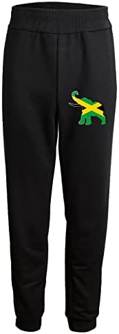 Jamaica Elephant Flag Men's Sweetpants Cincha o Bottom Jogger Athletic lounge calças de ioga