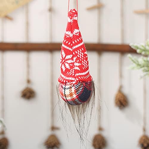 Christmas Gnome Doll Rope Pinging, Natal Tree New Ano Holding Ornament, Pingente Colar, colares para meninas, mulheres, mulheres,