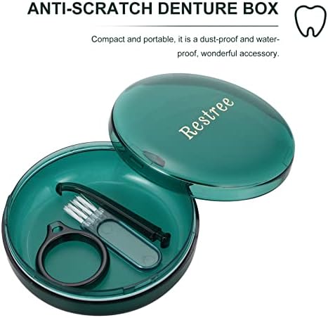 Caixa de retenção de guarda -bucais, caixa de retenção redonda Caixa de dentadura parcial com ferramentas de remoção de alinhadores