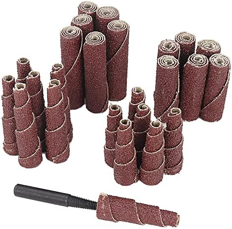 SI Fang 25pcs Mini kit de sortimento para portamento e polimento de lixamento, 1-1/2 e 2 polegadas Cartucho de lixamento