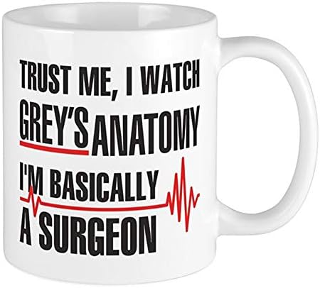 Grey's Anatomy Merchandise confie em mim, sou basicamente uma caneca de xícara de café do cirurgião
